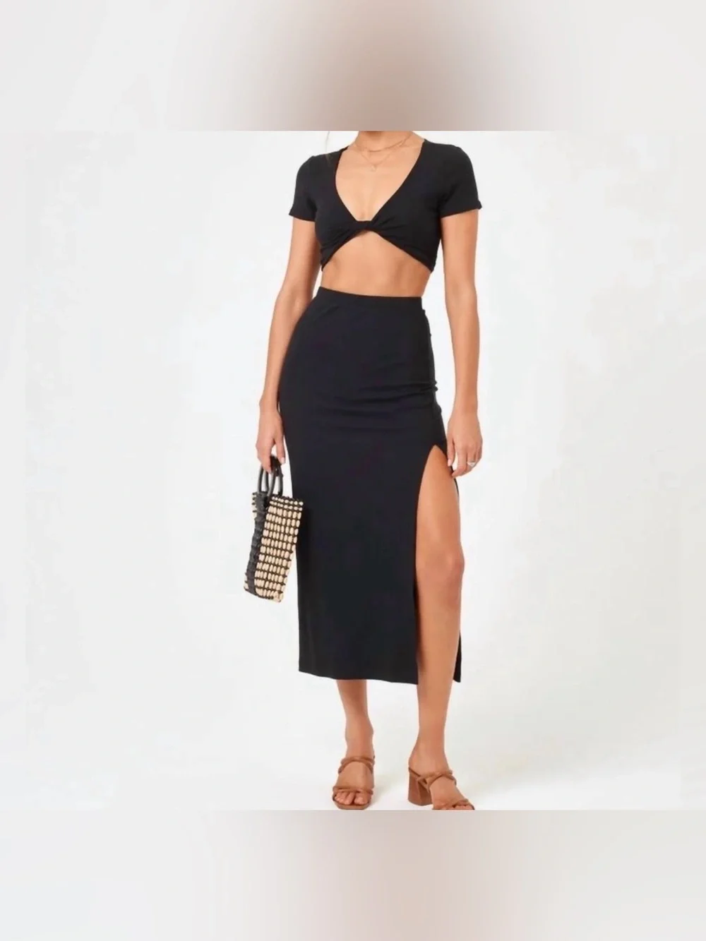 L*SPACE Isla Top - Black Ribbed - Picture 7 of 7